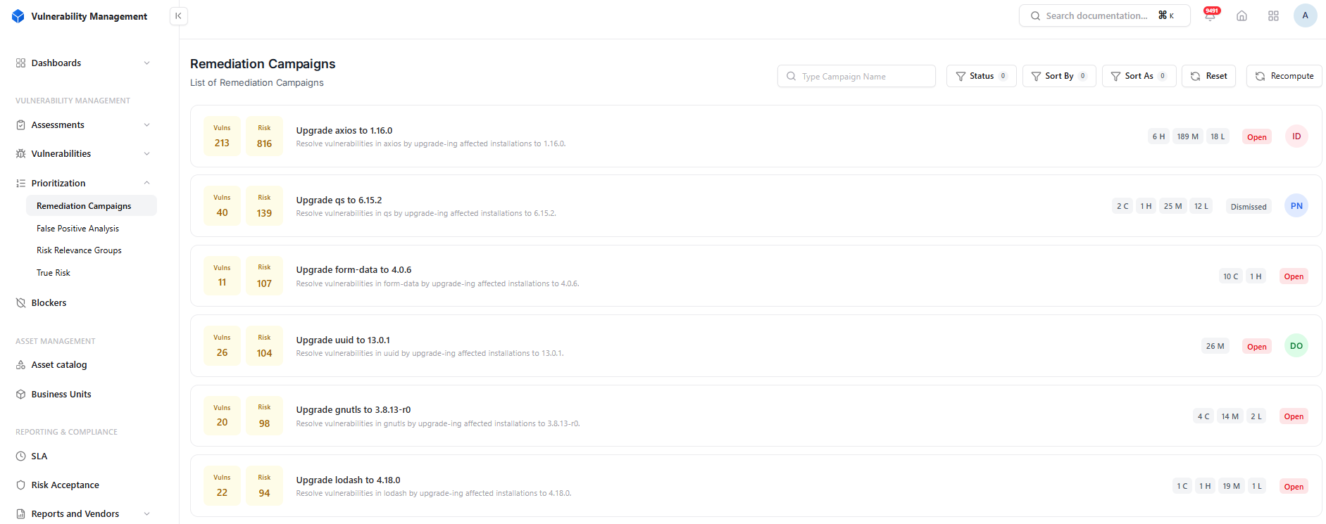 Remediation Campaigns in Snapsec VM